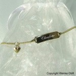 Taufarmband Gold mit Herzanh�nger